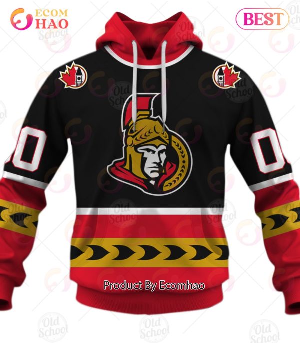 Personalized Vintage NHL Ottawa Senators Jersey 3D Hoodie