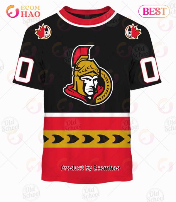 Personalized Vintage NHL Ottawa Senators Jersey 3D Hoodie