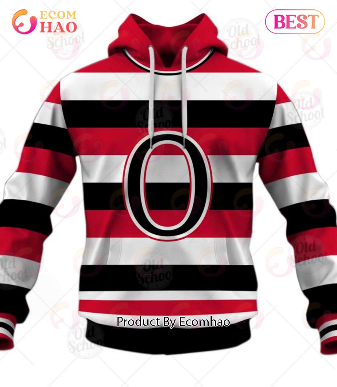 Personalized Vintage NHL Ottawa Senators, St. Louis Eagles Jersey 3D Hoodie