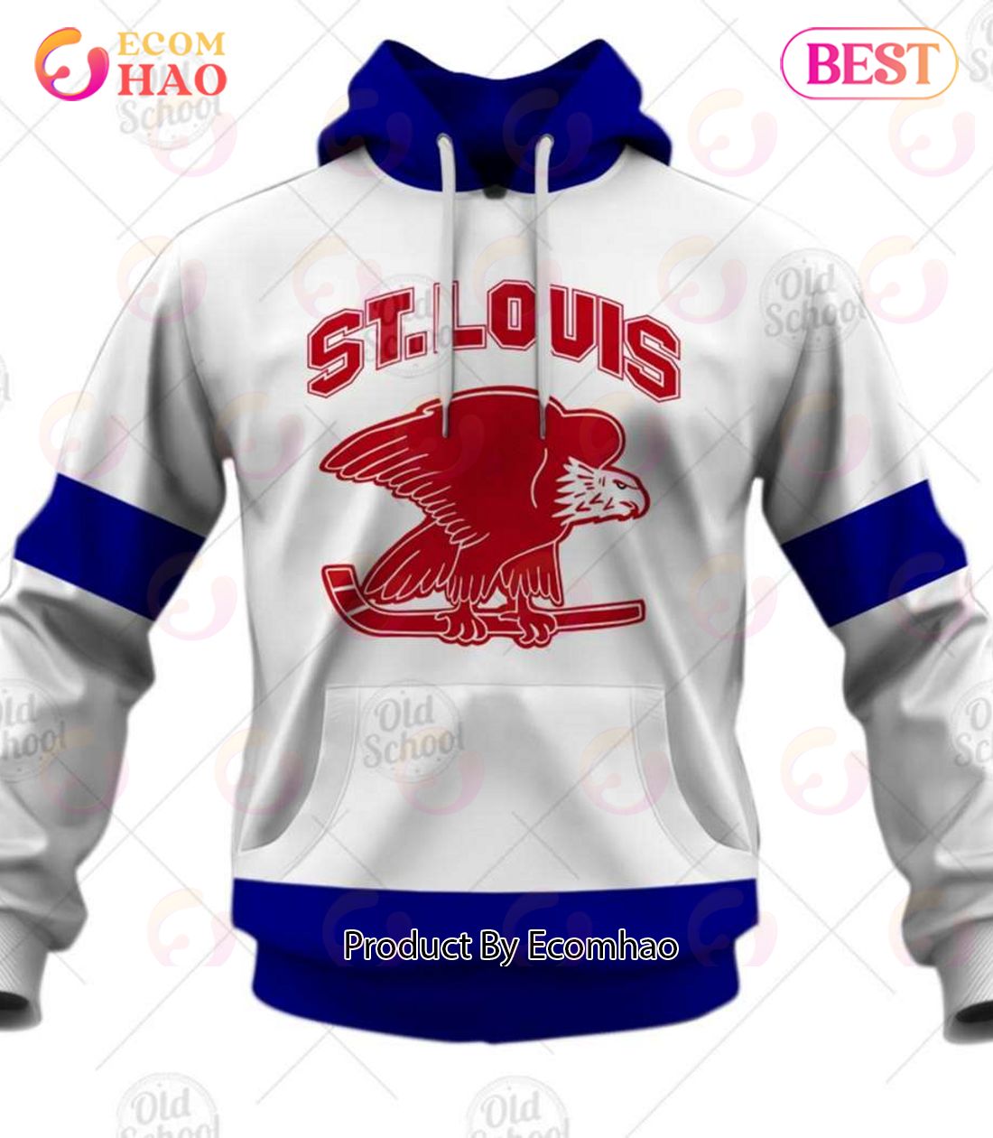 Personalized Vintage NHL St. Louis Eagles, Ottawa Senators Jersey 3D Hoodie