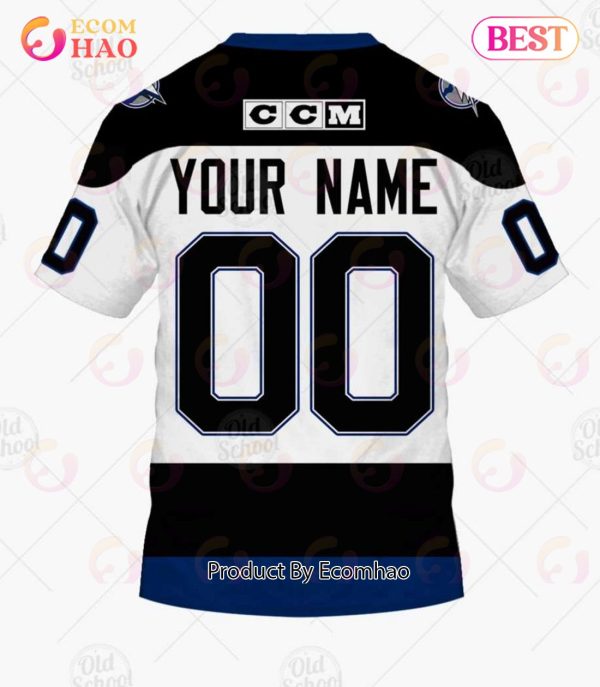 Personalized Vintage NHL Tampa Bay Lightning White Jersey 3D Hoodie