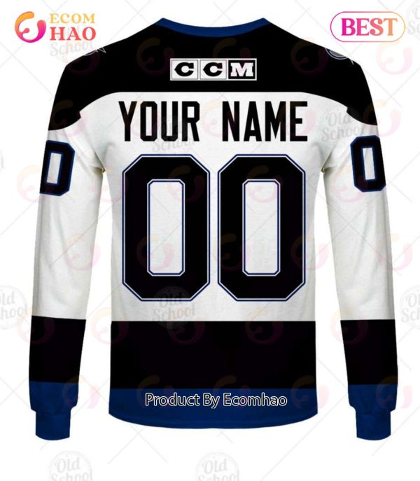 Personalized Vintage NHL Tampa Bay Lightning White Jersey 3D Hoodie