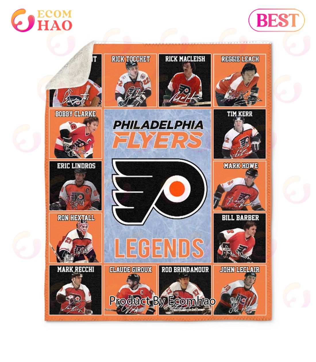 Philadelphia Flyers Legends Quilt, Fleece Blanket