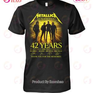 Metallica Lux Aeterna 42 Years 1981 – 2023 Thank You For The Memories T-Shirt
