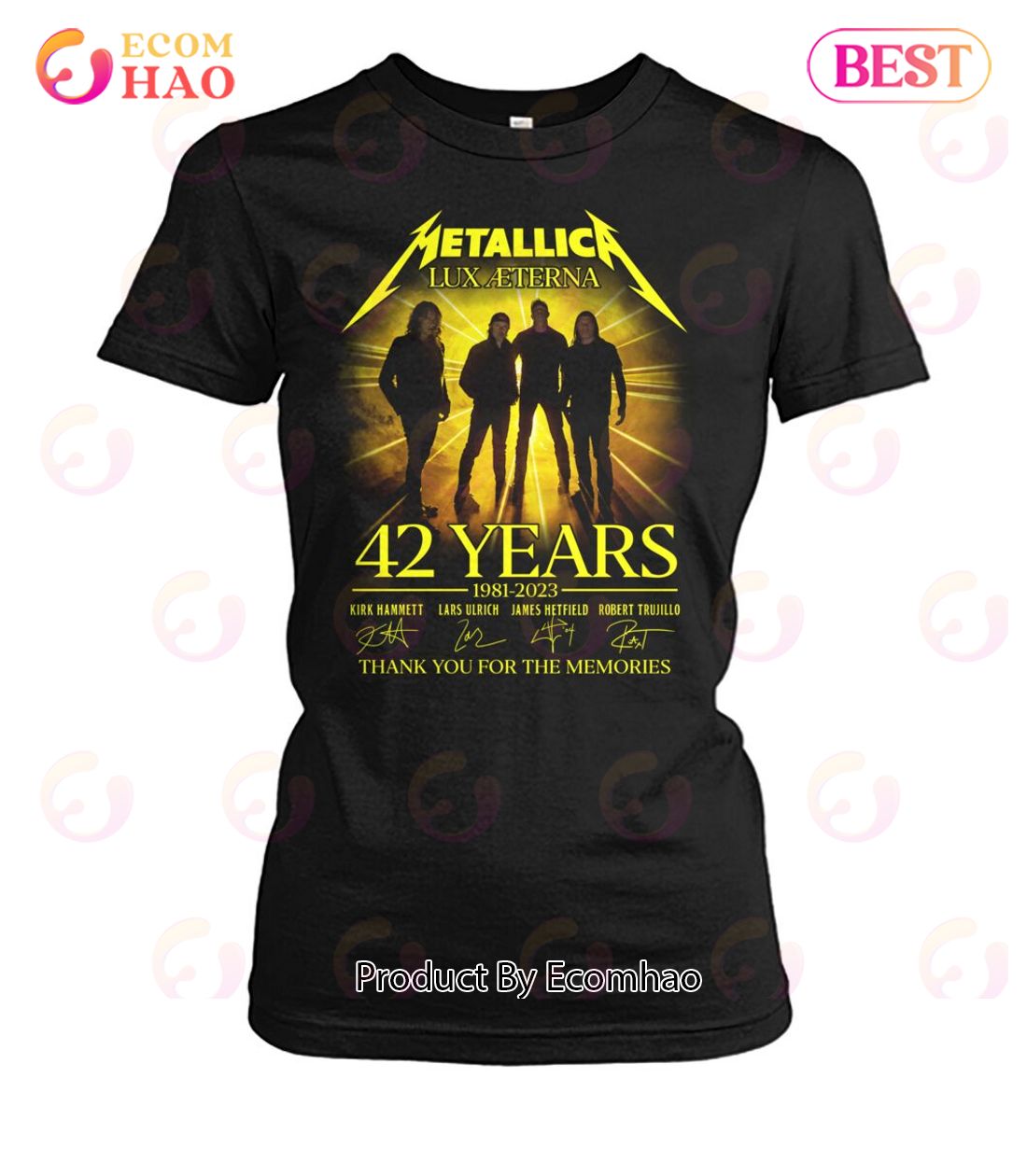 Metallica Lux Aeterna 42 Years 1981 - 2023 Thank You For The Memories T ...
