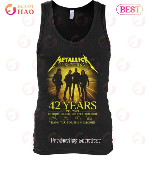 Metallica Lux Aeterna 42 Years 1981 – 2023 Thank You For The Memories T-Shirt