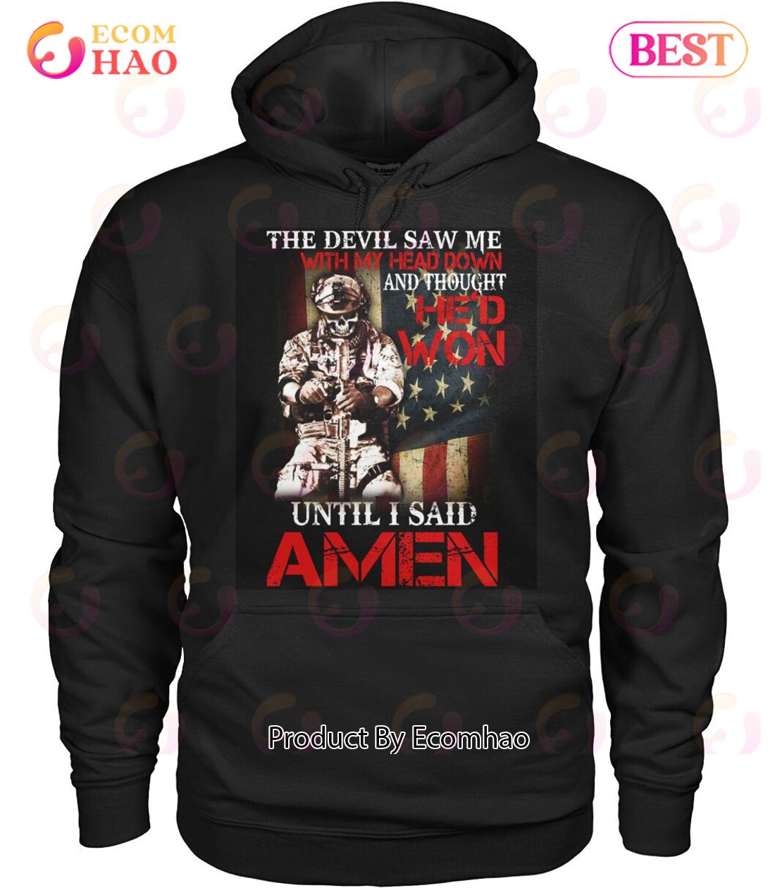 The Devil Saw Me With My Head Down And Thought He’D Won Until I Said AMEN Unisex T-Shirt