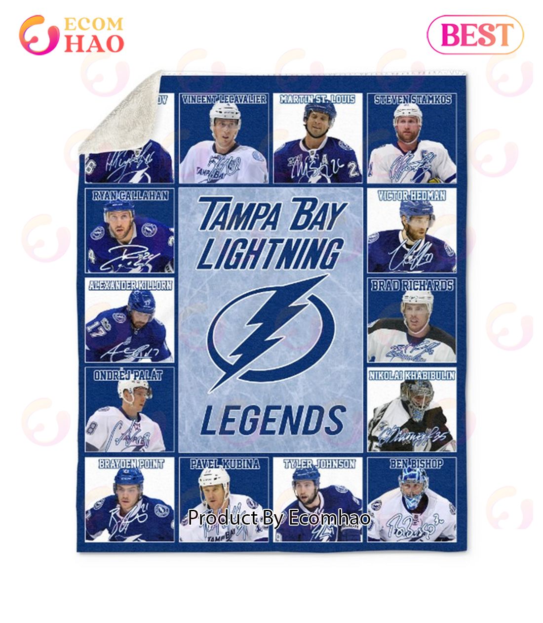 Tampa Bay Lightning Legends Quilt, Fleece Blanket