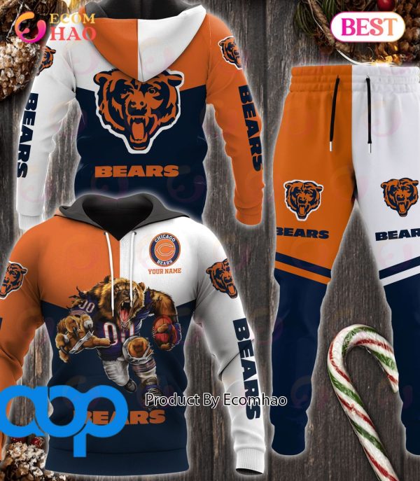 Chicago Bears NFL Personalized Combo 3D Hoodie, Zip Hoodie And Joggers Sports Fans