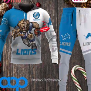Detroit Lions NFL Personalized Combo 3D Hoodie, Zip Hoodie And Joggers Sports Fans
