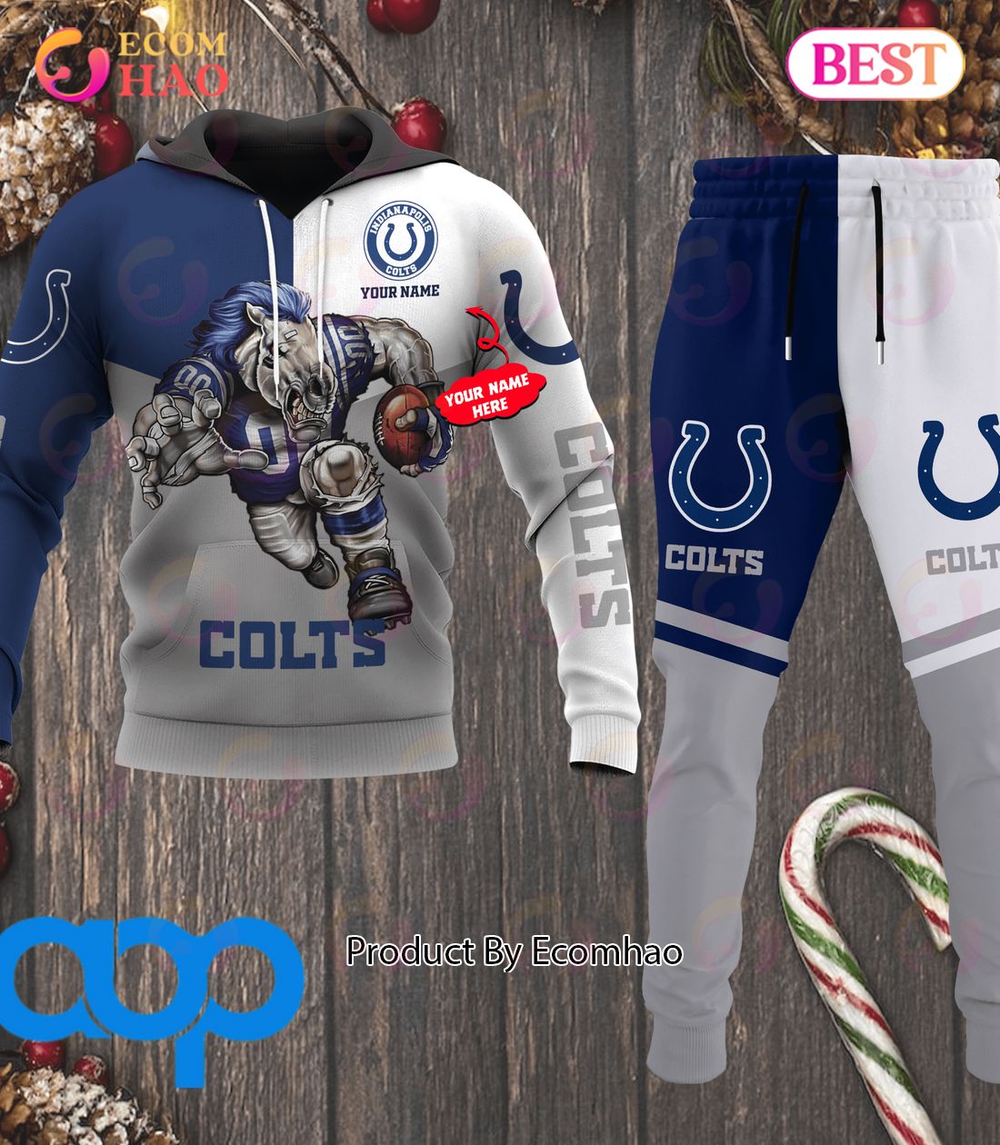 Indianapolis Colts NFL Personalized Combo 3D Hoodie, Zip Hoodie And Joggers Sports Fans