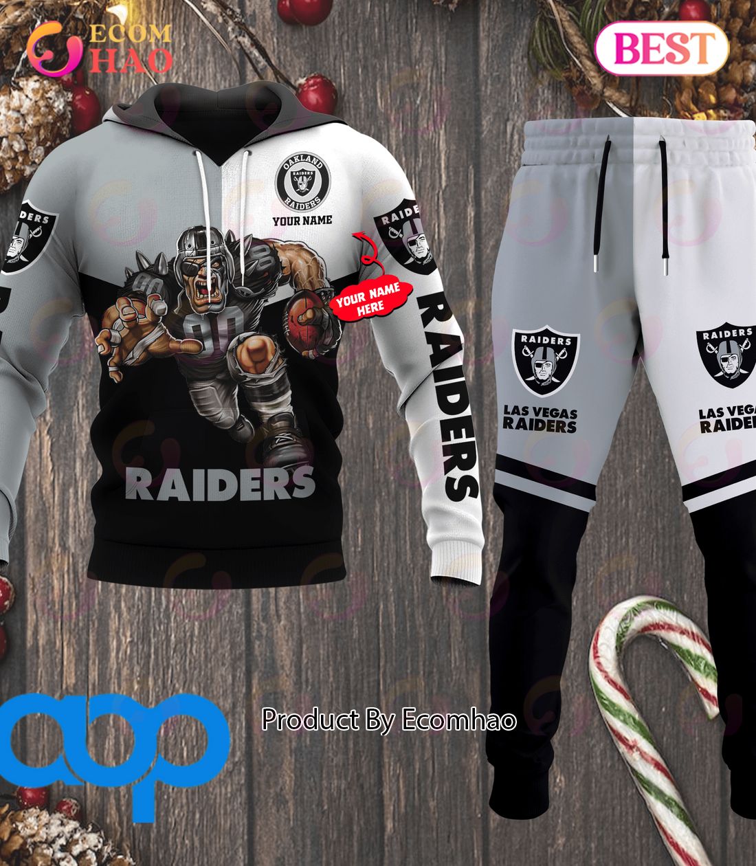 Las Vegas Raiders NFL Personalized Combo 3D Hoodie, Zip Hoodie And Joggers Sports Fans