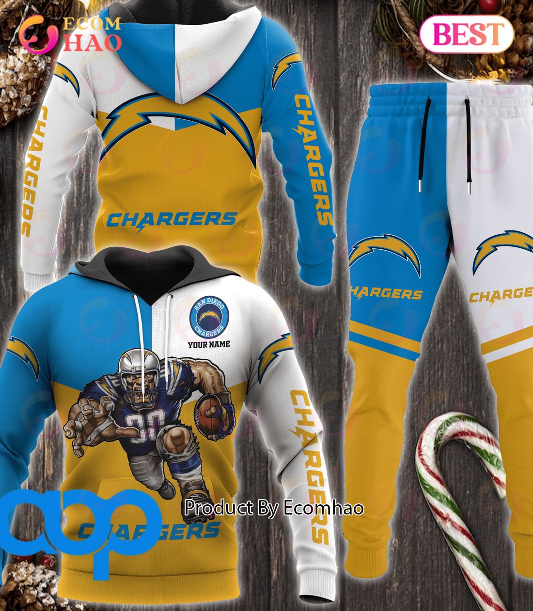 NFL Los Angeles Chargers Personalized Special Design Paisley