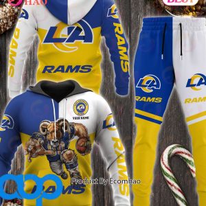 Los Angeles Rams NFL Personalized Combo 3D Hoodie, Zip Hoodie And Joggers Sports Fans