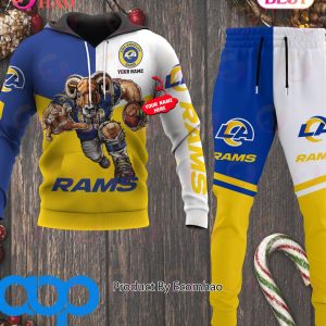 Los Angeles Rams NFL Personalized Combo 3D Hoodie, Zip Hoodie And Joggers Sports Fans