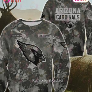 NFL Arizona Cardinals Personalized Your Name Hungting Camo Style 3D Hoodie,T Shirt, Sweatshirt, Zipper
