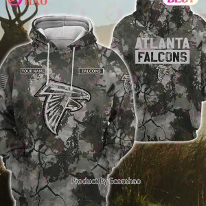 NFL Atlanta Falcons Personalized Your Name Hungting Camo Style 3D Hoodie,T Shirt, Sweatshirt, Zipper