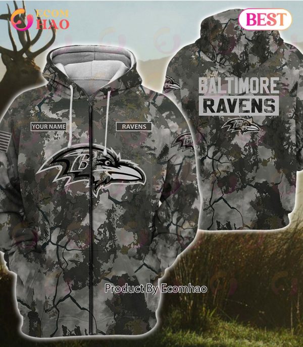 Baltimore Ravens NFL Special Camo Hunting Personalized Hoodie T