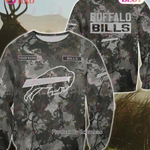 NFL Buffalo Bills Personalized Your Name Hungting Camo Style 3D Hoodie,T Shirt, Sweatshirt, Zipper