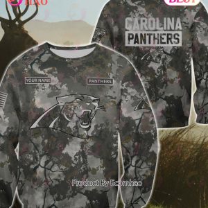 NFL Carolina Panthers Personalized Your Name Hungting Camo Style 3D Hoodie,T Shirt, Sweatshirt, Zipper