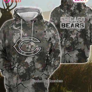 NFL Chicago Bears Personalized Your Name Hungting Camo Style 3D Hoodie,T Shirt, Sweatshirt, Zipper