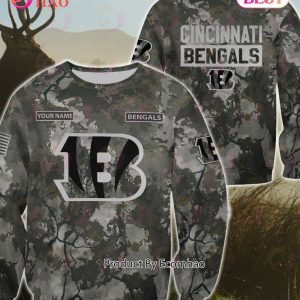 NFL Cincinnati Bengals  Personalized Your Name Hungting Camo Style 3D Hoodie,T Shirt, Sweatshirt, Zipper