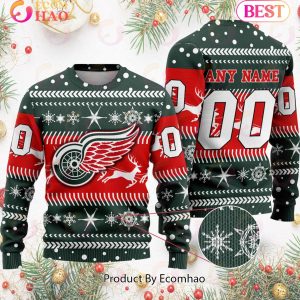 NHL Detroit Red Wings Specialized For Chrismas Season 3D Sweater