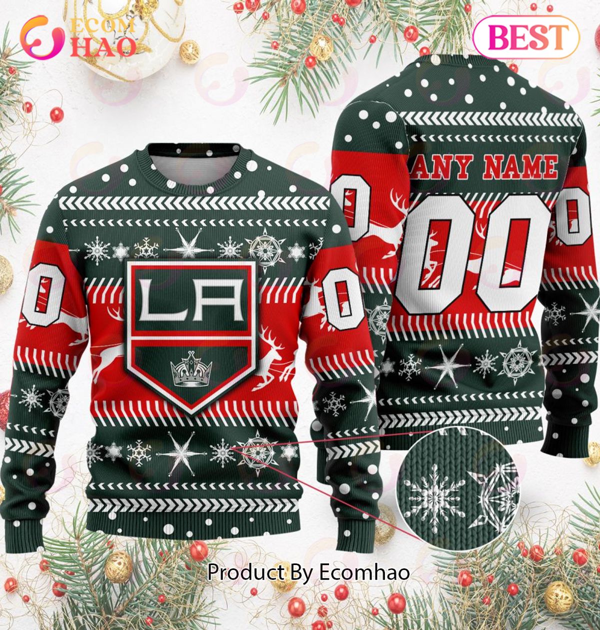 NHL Los Angeles Kings Specialized For Chrismas Season 3D Sweater