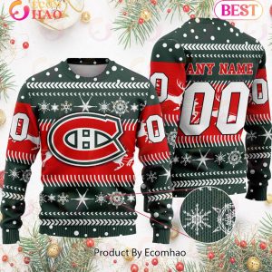 NHL Montreal Canadiens Specialized For Chrismas Season 3D Sweater