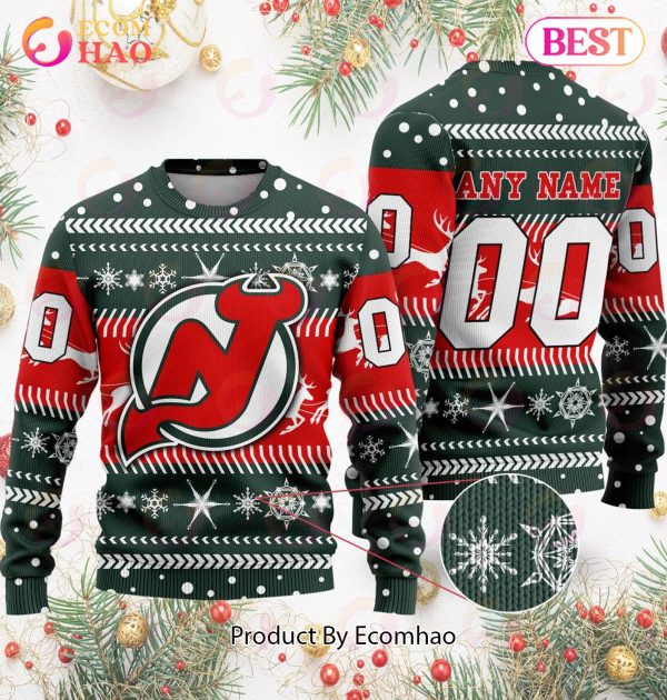 NHL New Jersey Devils Specialized For Chrismas Season 3D Sweater