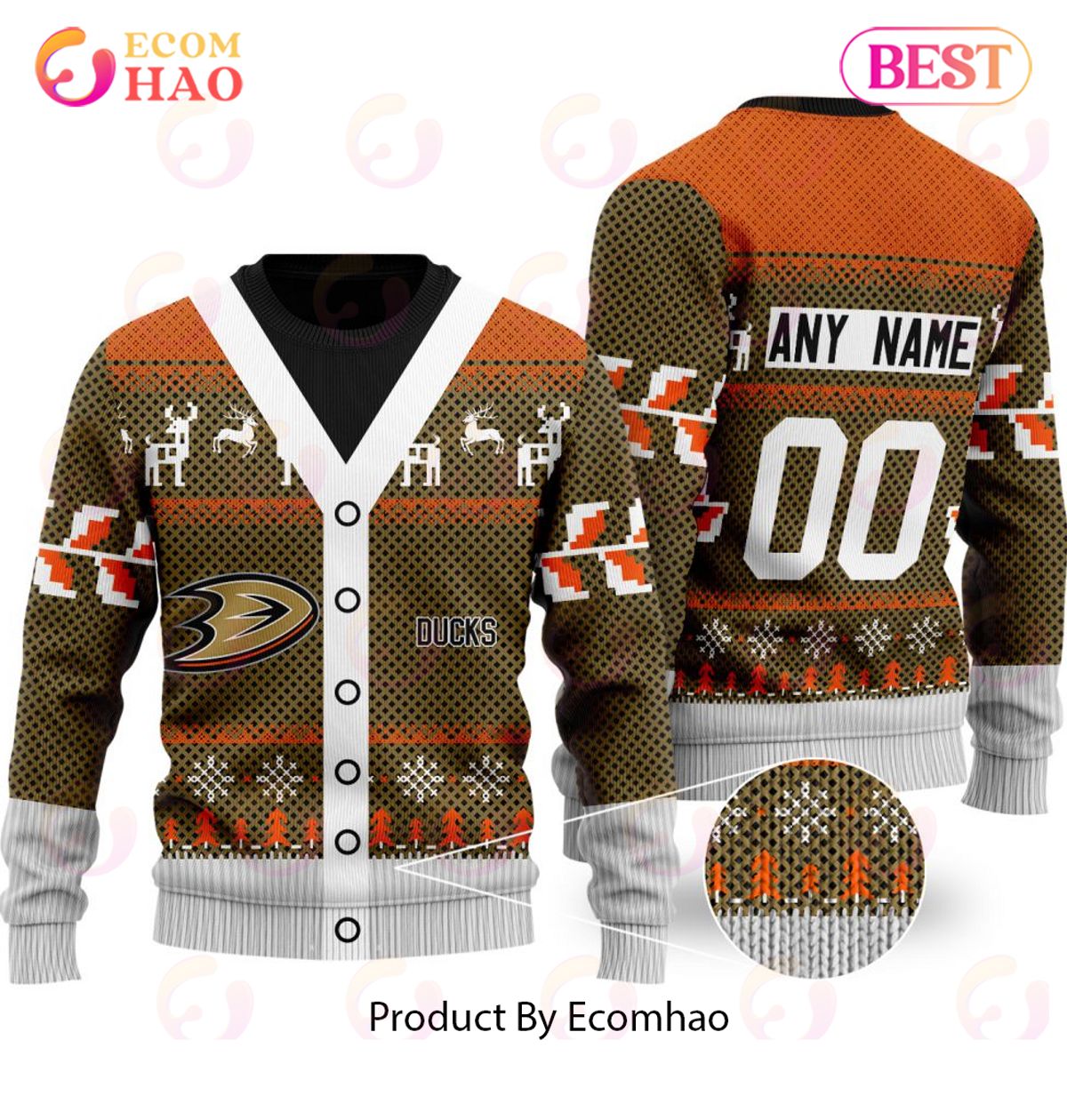 NHL Anaheim Ducks Specialized Unisex Sweater For Chrismas Season