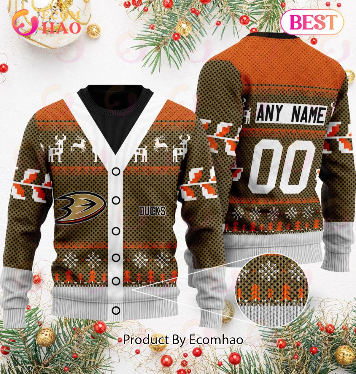 NHL Anaheim Ducks Specialized Unisex Sweater For Chrismas Season