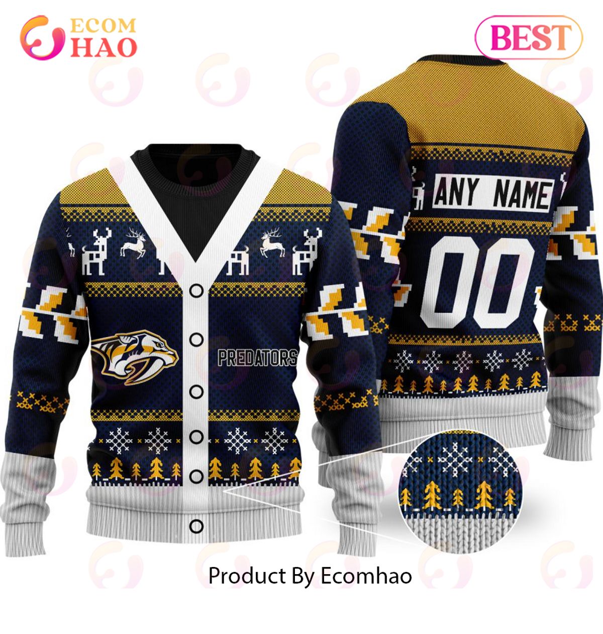 NHL Nashville Predators Specialized Unisex Sweater For Chrismas Season