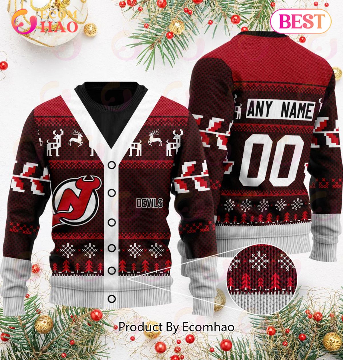 NHL New Jersey Devils Specialized Unisex Sweater For Chrismas Season