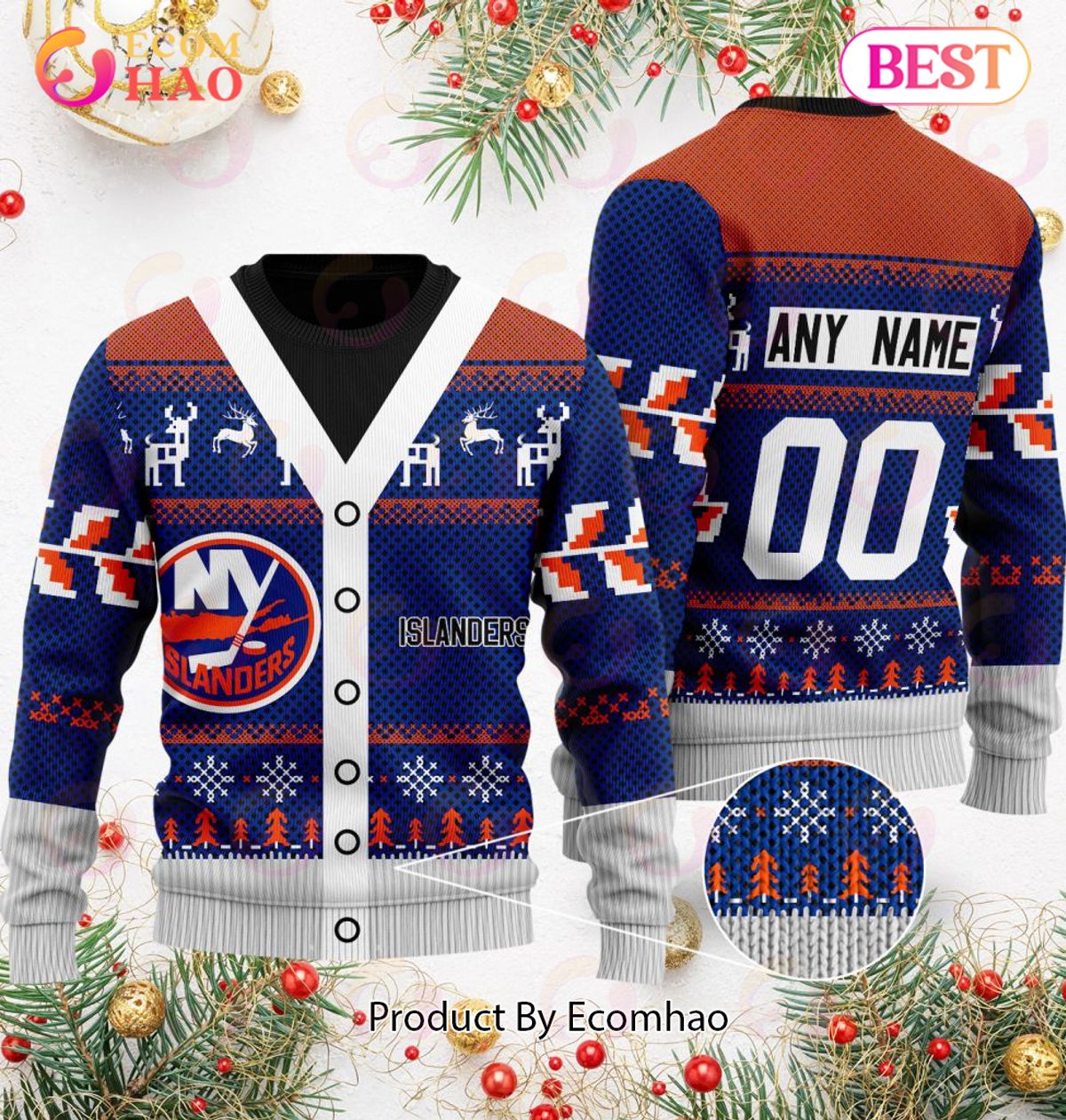 NHL New York Islanders Specialized Unisex Sweater For Chrismas Season