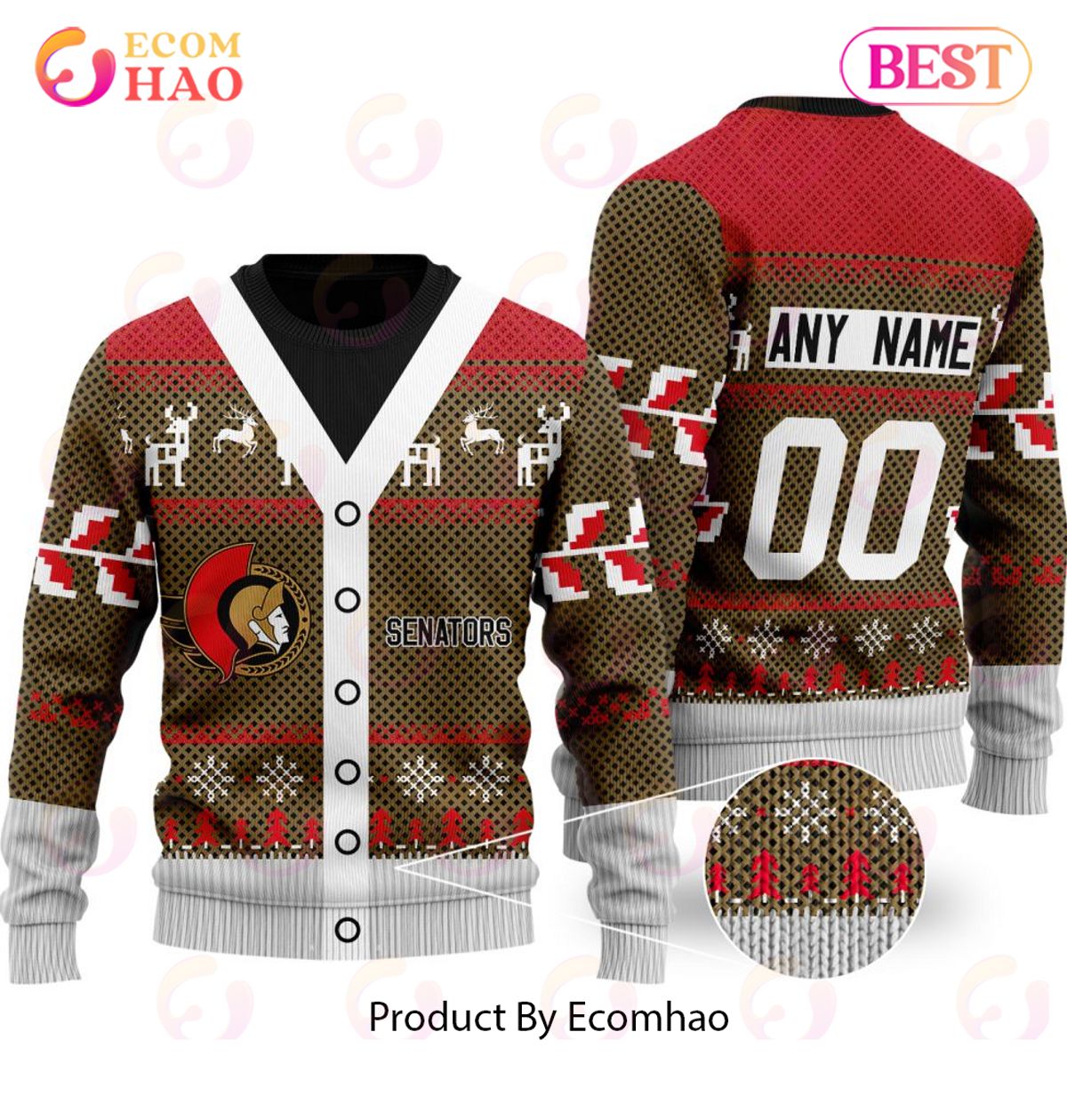 NHL Ottawa Senators Specialized Unisex Sweater For Chrismas Season