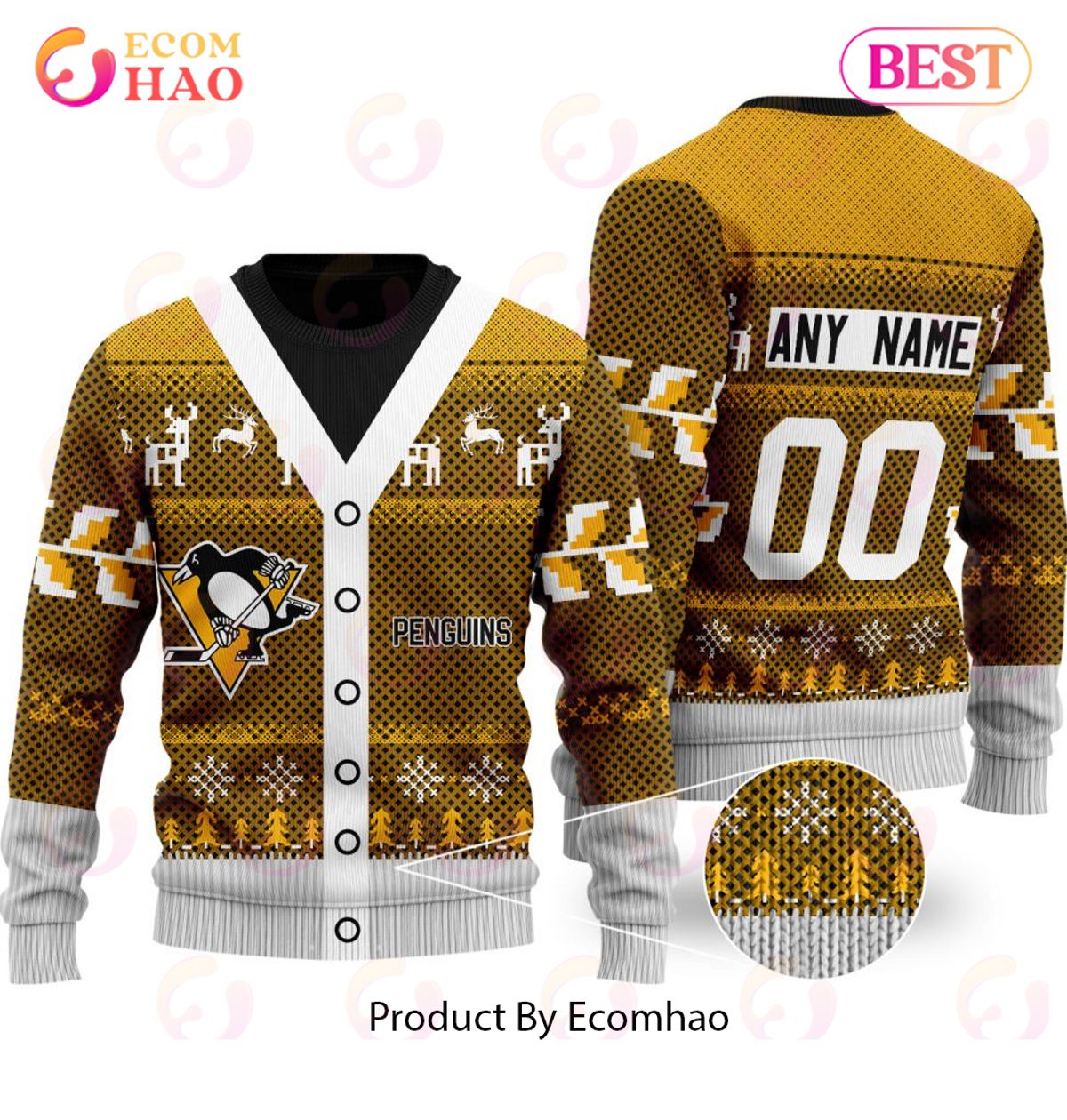 NHL Pittsburgh Penguins Specialized Unisex Sweater For Chrismas Season