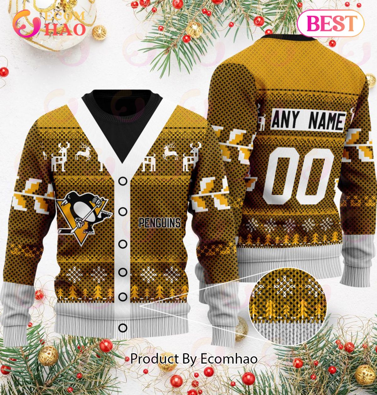 NHL Pittsburgh Penguins Specialized Unisex Sweater For Chrismas Season