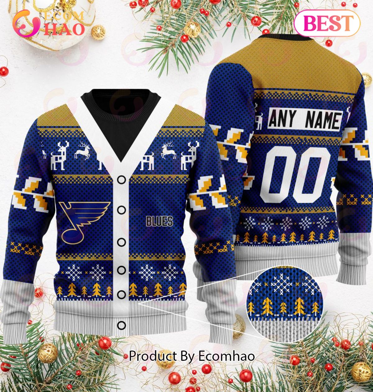 NHL St. Louis Blues Specialized Unisex Sweater For Chrismas Season