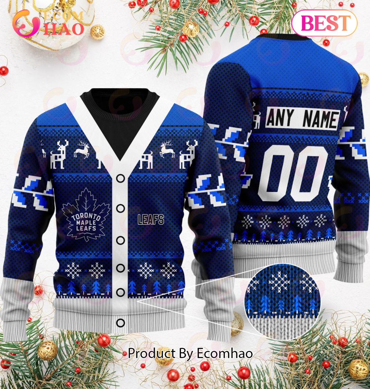 NHL Toronto Maple Leafs Specialized Unisex Sweater For Chrismas Season