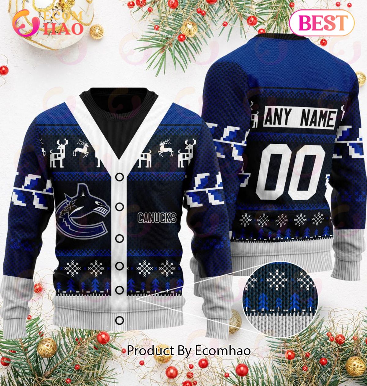 NHL Vancouver Canucks Specialized Unisex Sweater For Chrismas Season