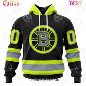 NHL Boston Bruins  Specialized Unisex Kits With FireFighter Uniforms Color 3D Hoodie