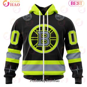 NHL Boston Bruins  Specialized Unisex Kits With FireFighter Uniforms Color 3D Hoodie