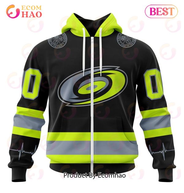NHL Carolina Hurricanes Specialized Unisex Kits With FireFighter Uniforms Color 3D Hoodie