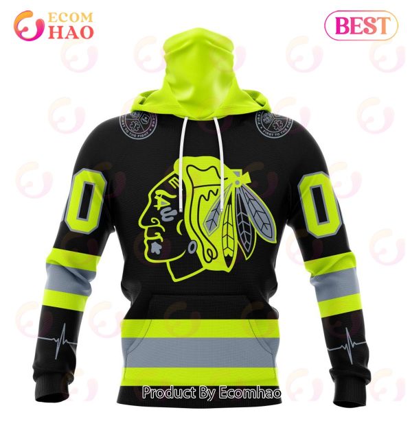 NHL Chicago BlackHawks Specialized Unisex Kits With FireFighter Uniforms Color 3D Hoodie