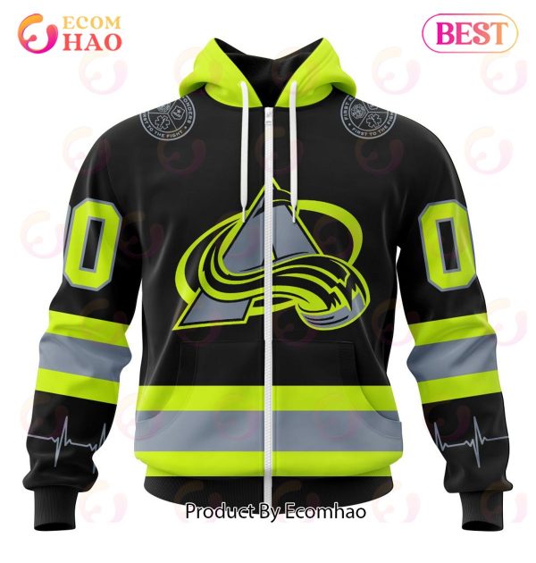 NHL Colorado Avalanche Specialized Unisex Kits With FireFighter Uniforms Color 3D Hoodie