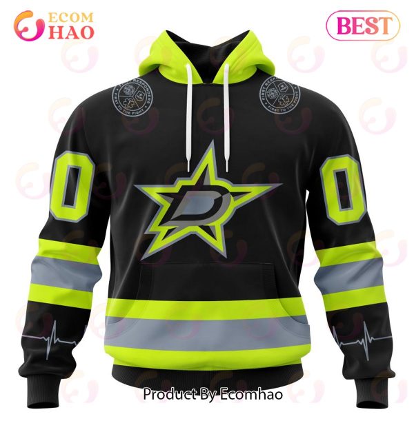 NHL Dallas Stars Specialized Unisex Kits With FireFighter Uniforms Color 3D Hoodie
