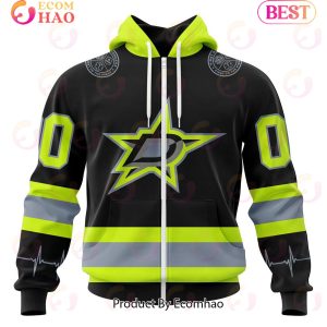 NHL Dallas Stars Specialized Unisex Kits With FireFighter Uniforms Color 3D Hoodie