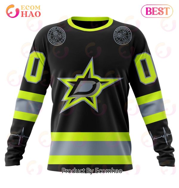 NHL Dallas Stars Specialized Unisex Kits With FireFighter Uniforms Color 3D Hoodie