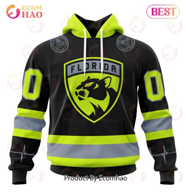 NHL Florida Panthers Specialized Unisex Kits With FireFighter Uniforms Color 3D Hoodie